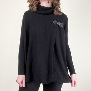 100% Cashmere Neiman Marcus Sweater Cape Shawl Loose Oversized Relaxed Fit Long